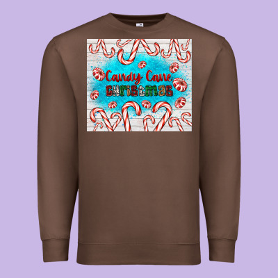 Candy Cane Christmas Premium Sweatshirt Designed By Adodesignshop