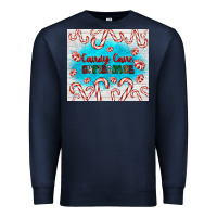 Navy candy cane Christmas Premium Sweatshirt - AdoDesignShop