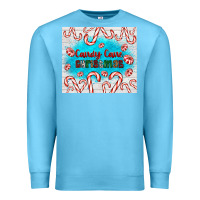 Ocean Blue candy cane Christmas Premium Sweatshirt - AdoDesignShop