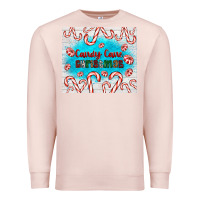 Pale Pink candy cane Christmas Premium Sweatshirt - AdoDesignShop
