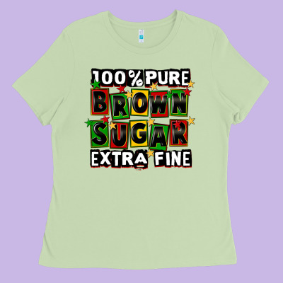 100 Pure Brown Sugar Extra Fine Ladies Tee Designed By Cowgirlartshop