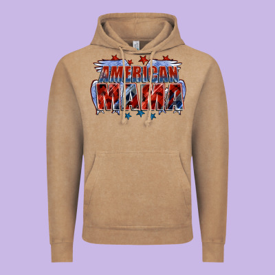 American Mama Mother's Day Vintage Hoodie Designed By Fadigitalartstudio