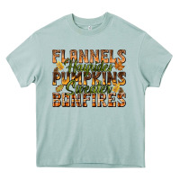 Flannels Hayrides Pumpkins Heavy Core Tee | Teevron