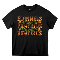 Black Flannels Hayrides Pumpkins Heavy Core Tee - texasbilliewilder