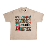 French Oak half teacher half coffee Urban Heavy Tee - OliviaCreatesArt