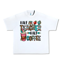 White half teacher half coffee Urban Heavy Tee - OliviaCreatesArt