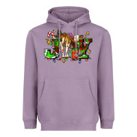 Lavender joy with baby cow and christmas gifts mistletoe Heavyweight Hoodie - AdoDesignShop