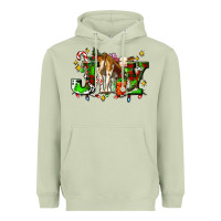 Matcha joy with baby cow and christmas gifts mistletoe Heavyweight Hoodie - AdoDesignShop