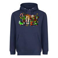 Navy joy with baby cow and christmas gifts mistletoe Heavyweight Hoodie - AdoDesignShop