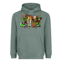 Sage joy with baby cow and christmas gifts mistletoe Heavyweight Hoodie - AdoDesignShop
