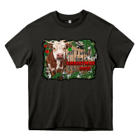 Asphalt all i want for christmas is a cow cowhide Heavy Core Tee - RanaPortraitStore