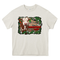 Cream all i want for christmas is a cow cowhide Heavy Core Tee - RanaPortraitStore