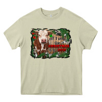 Mossy all i want for christmas is a cow cowhide Heavy Core Tee - RanaPortraitStore