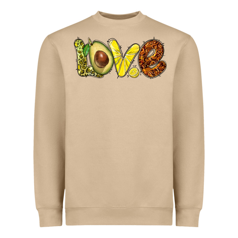 Love Avocado Heavyweight Sweatshirt by BarkalooDesign | Teevron