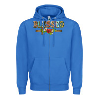True Royal blessed and floral cross Zipper Hoodie - BarkalooDesign