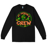 Black St. Patrick's Day crew Long Sleeve Tee - FaDigitalArtStudio