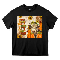 Black Fall Hay There Pumpkin Heavy Core Tee - texasbilliewilder