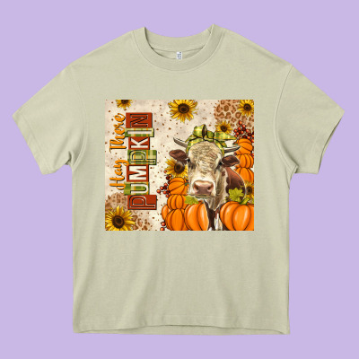 Fall Hay There Pumpkin Heavy Core Tee Designed By Texasbilliewilder
