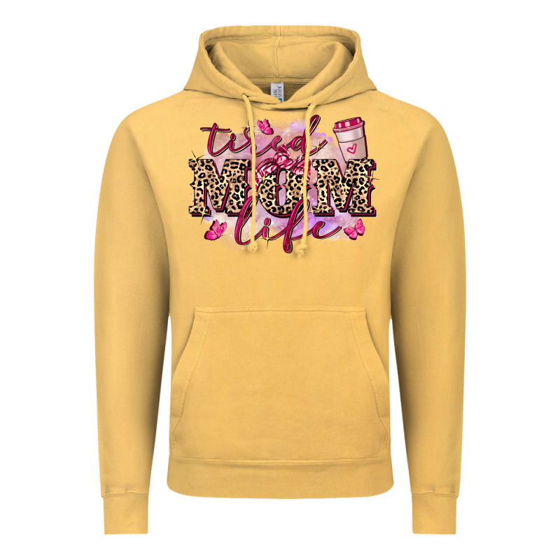 Tired Mom Life Vintage Hoodie by FaDigitalArtStudio | Teevron