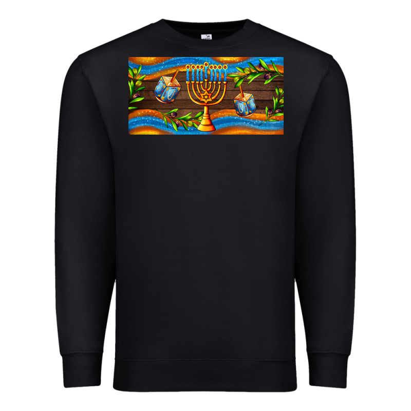 Hanukkah With Candlestick Premium Sweatshirt by AdoDesignShop | Teevron