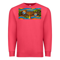 Cardinal hanukkah with candlestick Premium Sweatshirt - AdoDesignShop