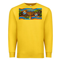 Lemon hanukkah with candlestick Premium Sweatshirt - AdoDesignShop