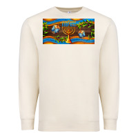 Sandshell hanukkah with candlestick Premium Sweatshirt - AdoDesignShop