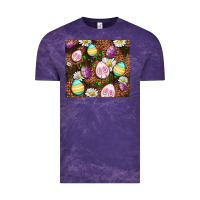 Cloud Purple Easter rabbit eggs Vintage Tee - OliviaCreatesArt