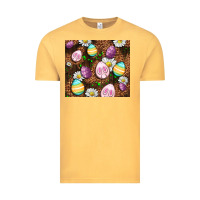 Vintage Mustard Easter rabbit eggs Vintage Tee - OliviaCreatesArt