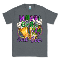 Charcoal Heather mardi gras and beer Classic Tee - CowGirlArtShop