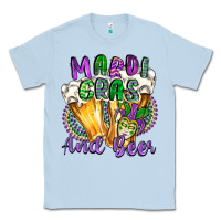 Dusty Blue mardi gras and beer Classic Tee - CowGirlArtShop