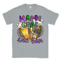 Heather Grey mardi gras and beer Classic Tee - CowGirlArtShop