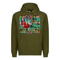 Army Green Just A Girl Who Loves Christmas Premium Hoodie - CowhideDigitalArt