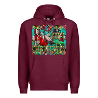 Burgundy Just A Girl Who Loves Christmas Premium Hoodie - CowhideDigitalArt