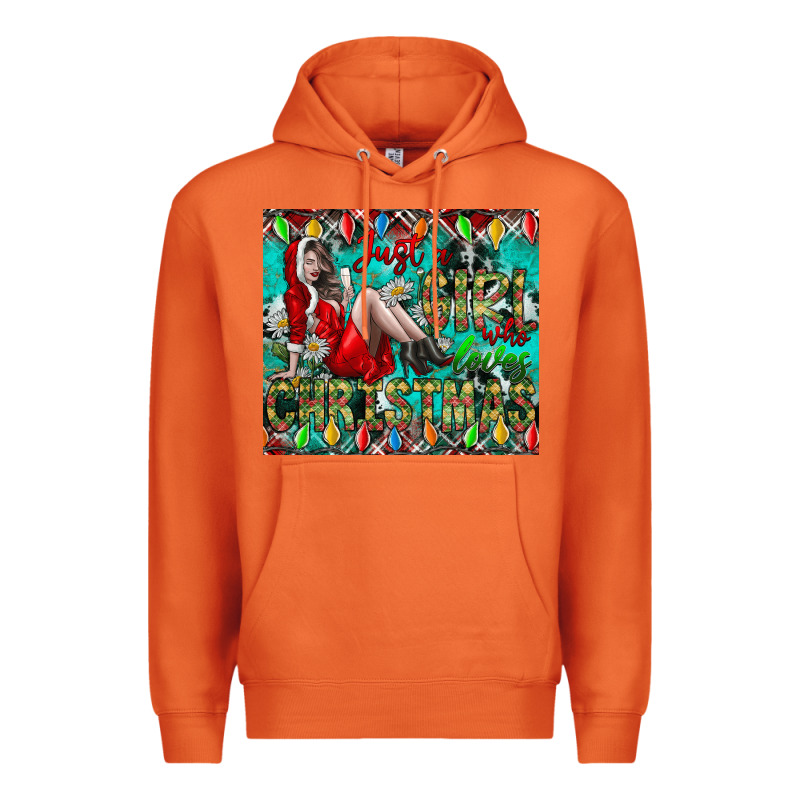 Just A Girl Who Loves Christmas Premium Hoodie by CowhideDigitalArt | Teevron