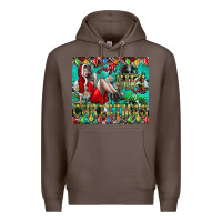 Coffee Just A Girl Who Loves Christmas Premium Hoodie - CowhideDigitalArt