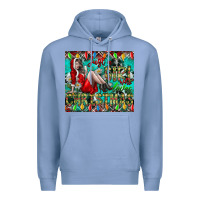 Colony Blue Just A Girl Who Loves Christmas Premium Hoodie - CowhideDigitalArt