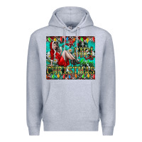 Heather Grey Just A Girl Who Loves Christmas Premium Hoodie - CowhideDigitalArt