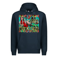 Navy Just A Girl Who Loves Christmas Premium Hoodie - CowhideDigitalArt