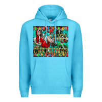Ocean Blue Just A Girl Who Loves Christmas Premium Hoodie - CowhideDigitalArt