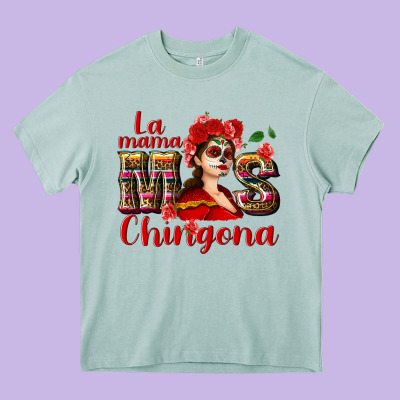 La Mama Mos Chingona Heavy Core Tee Designed By Nancycooperartshop