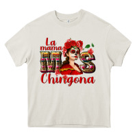 Cream La mama mos Chingona Heavy Core Tee - NancyCooperArtShop