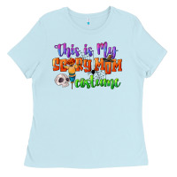 Baby Blue this is my scary mom costume Ladies Tee - CowGirlArtShop