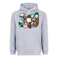 Heather Grey joy with golf and santas Heavyweight Hoodie - AdoDesignShop