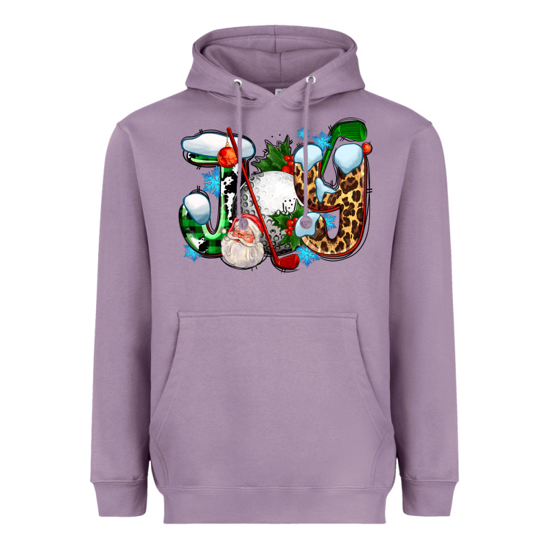 Joy With Golf And Santas Heavyweight Hoodie by AdoDesignShop | Teevron