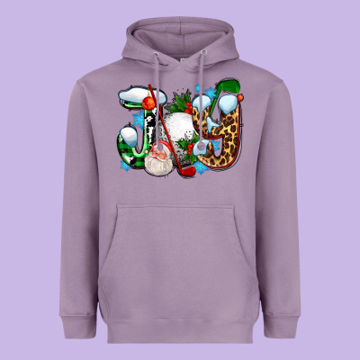 Joy With Golf And Santas Heavyweight Hoodie Designed By Adodesignshop