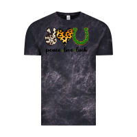 Cloud Black Peace Love Luck Vintage Tee - Jasminsmagicworld