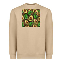 Mushroom avocados with wood and leopard background mug  coaster Heavyweight Sweatshirt - BarkalooDesign
