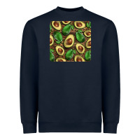 Navy avocados with wood and leopard background mug  coaster Heavyweight Sweatshirt - BarkalooDesign