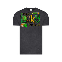 Vintage Black St. Patrick's One lucky Teacher Vintage Tee - OliviaCreatesArt